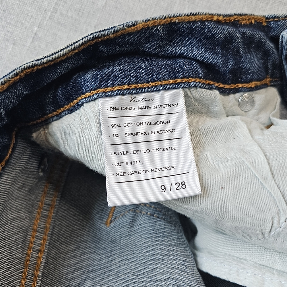KanCan Straight Fit Jeans Size 28 Waist Raw Hem NWT - Picture 15 of 15